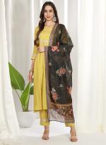 Cotton Silk Light Yellow Eid Wear Embroidery Work Readymade Salwar Suit